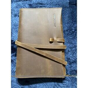 Jack & Chris Leather Bible Cover for Men and Women - Leather Book Cover Dust Bag